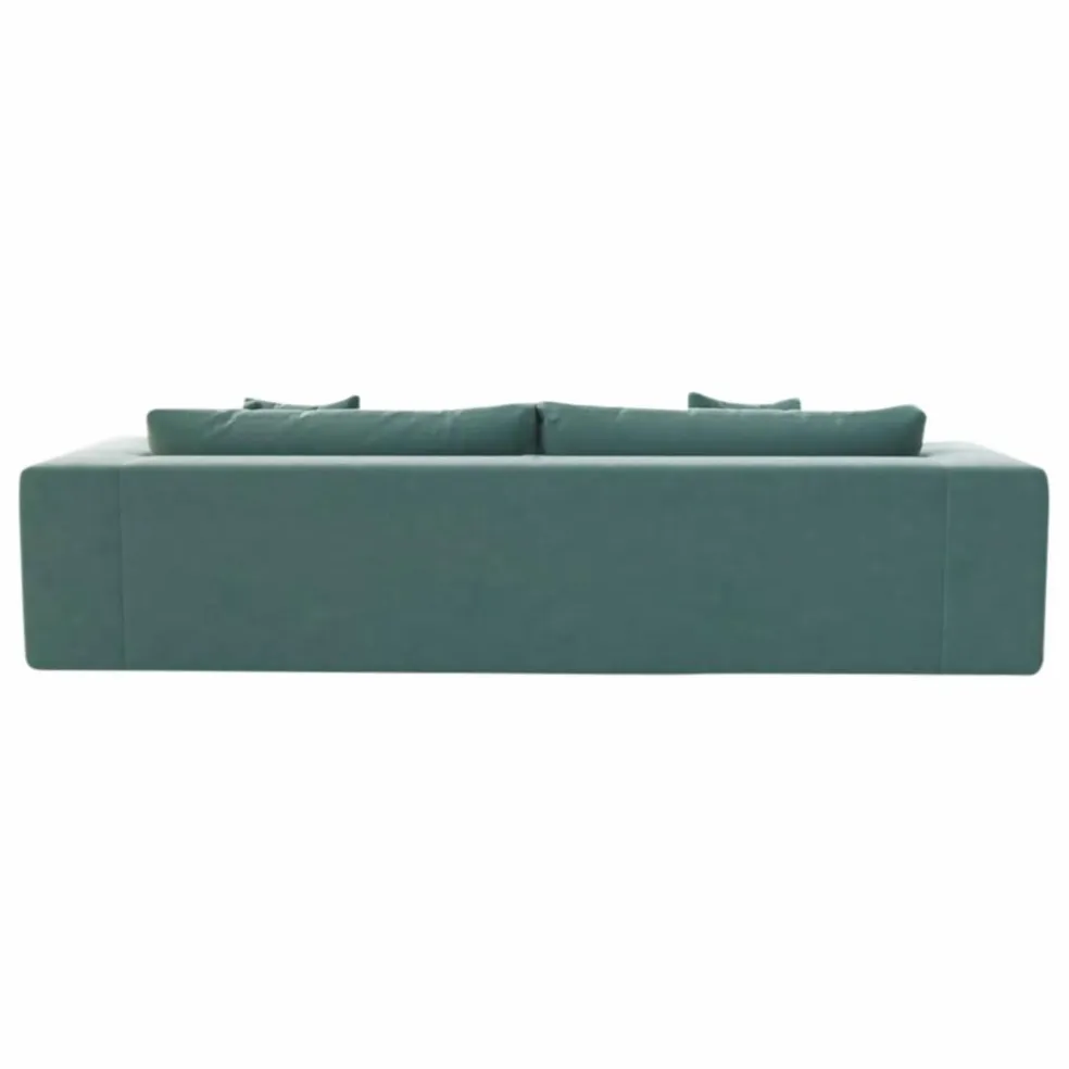 Canapé 4 places Bellechasse light en velours gratté - 260 cm | Gris anthracite