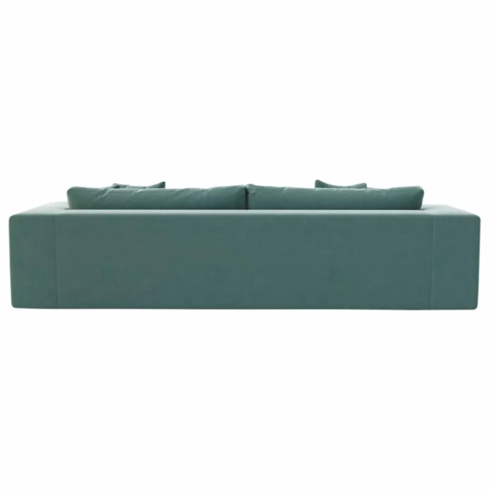 Canapé 3 places Bellechasse light en velours brut - 240 cm | Bleu marine