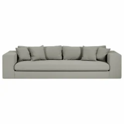 Canapé 4 places Bellechasse en coton et lin - 275 cm | Gris