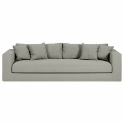 Canapé 3 places Bellechasse light en coton et lin - 240 cm | Gris