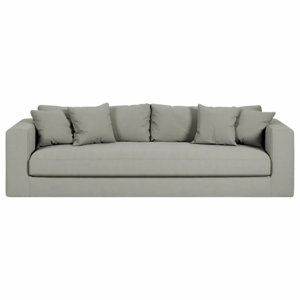 Canapé 3 places Bellechasse light en coton et lin - 240 cm | Gris