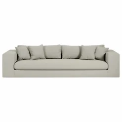 Canapé 4 places Bellechasse en coton et lin - 275 cm | Perle