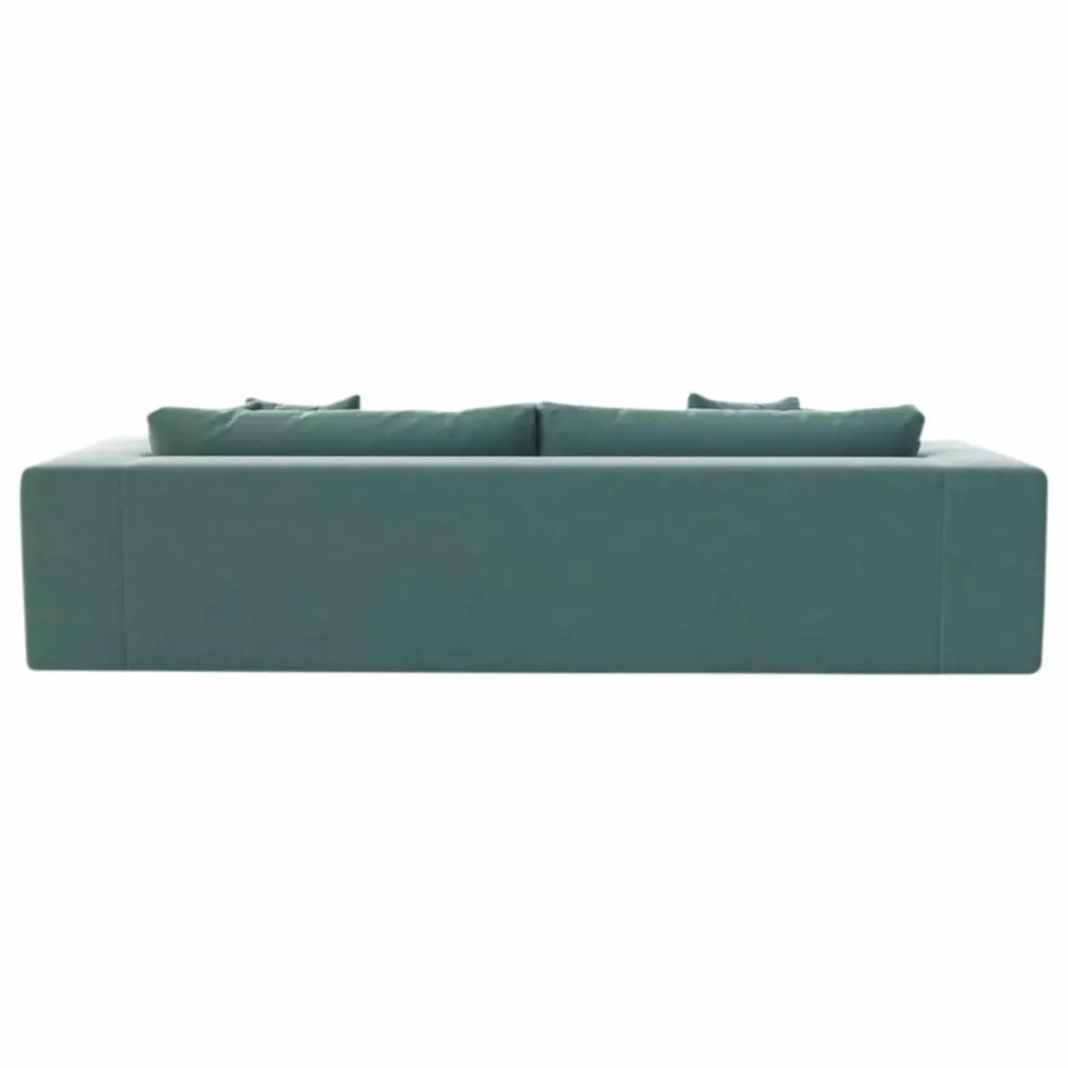 Canapé 3 places Bellechasse en velours gratté - 245 cm | Gris anthracite
