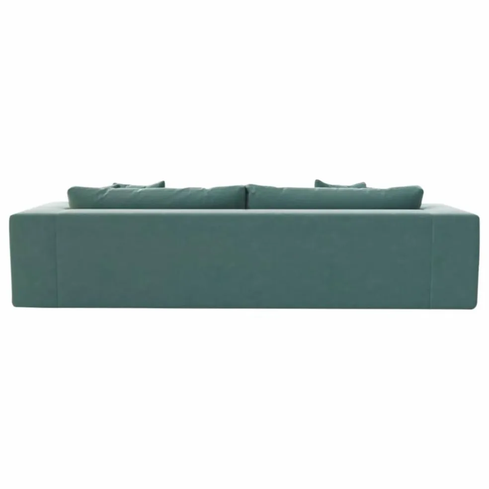 Canapé 3 places Bellechasse light en velours gratté - 240 cm | Gris anthracite
