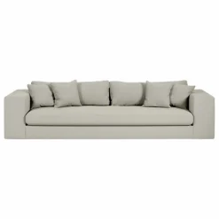 Canapé 3 places Bellechasse en coton et lin - 245 cm | Perle