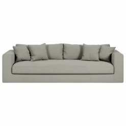Canapé 4 places Bellechasse light en coton et lin - 260 cm | Gris