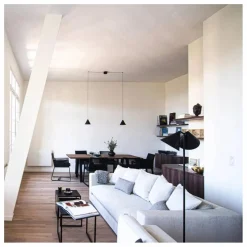 Canapé 4 places Bellechasse light en coton et lin - 260 cm | Gris