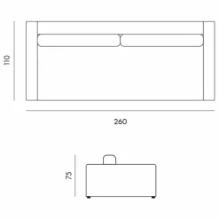 Canapé 4 places Bellechasse light en velours brut - 260 cm | Vert mousse