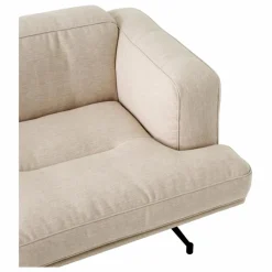 Canapé 2 places Inland AV22, piétement noir | Beige