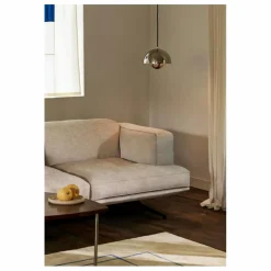 Canapé 2 places Inland AV22, piétement noir | Beige