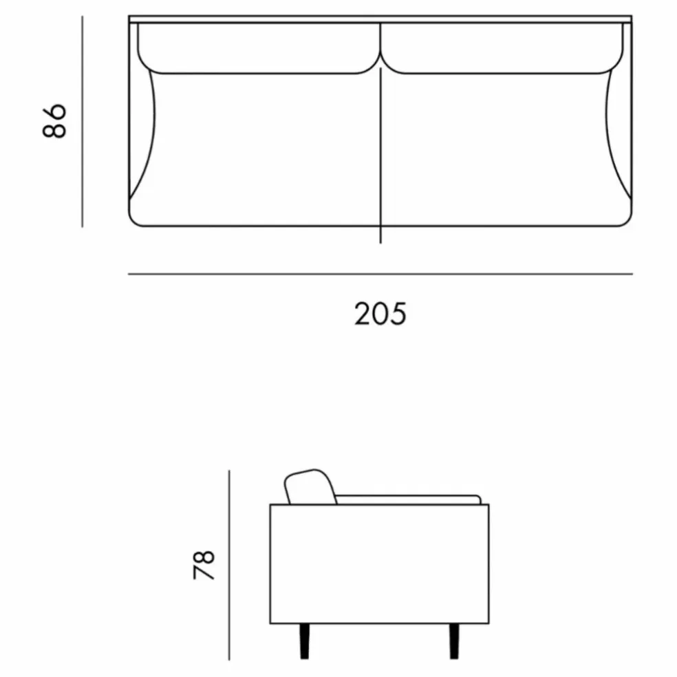 Canapé 3 places Isly en bouclette - 205 cm | Off-White