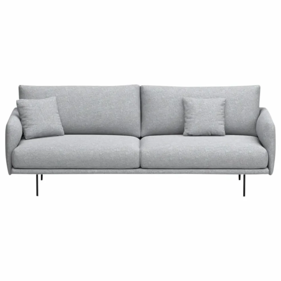 Canapé 3 places Isly en tissu chiné - 205 cm | Gris