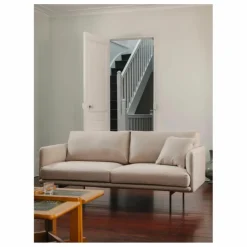 Canapé 3 places Isly en tissu chiné - 205 cm | Gris