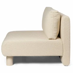 Canapé Dase bouclé module centre | Ivoire
