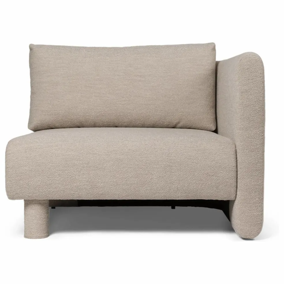 Canapé Dase bouclé module droit | Beige