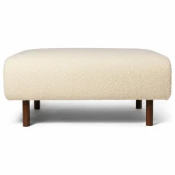 Canapé Dase bouclé module ottoman | Ivoire