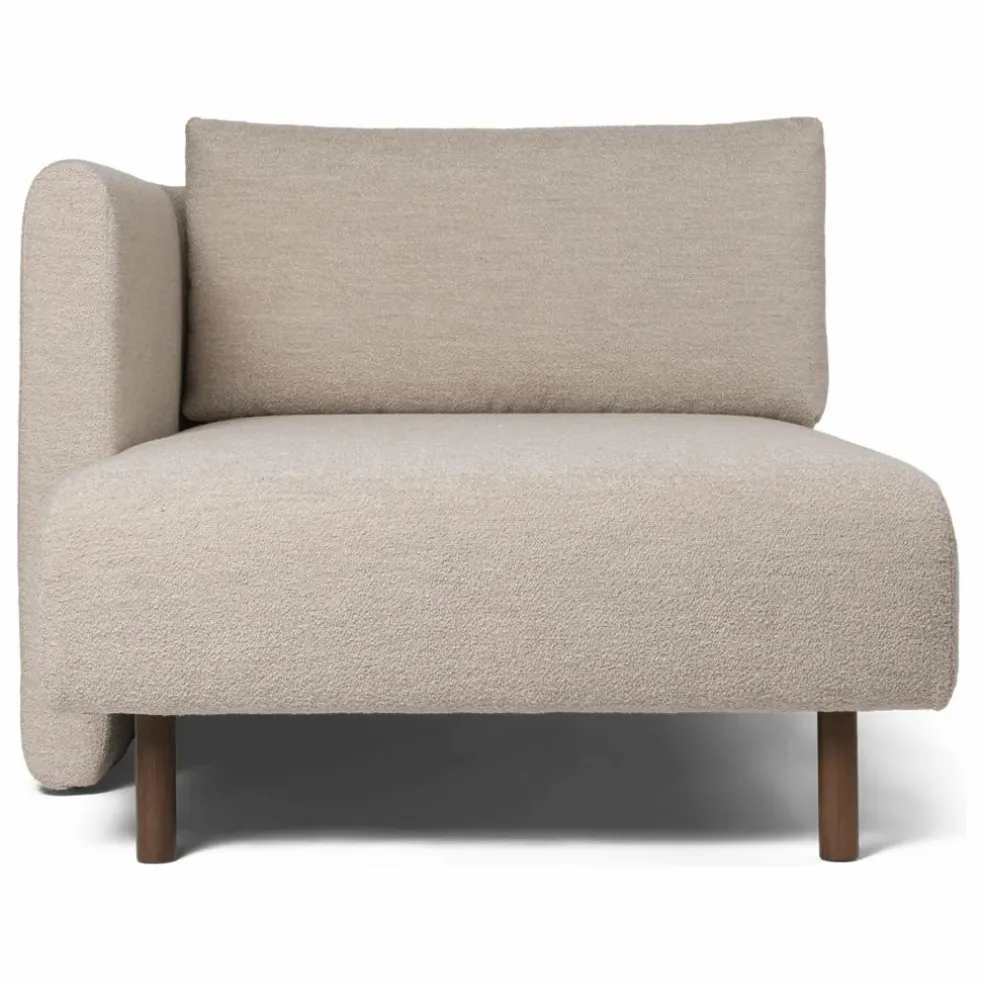 Canapé Dase bouclé méridienne gauche | Beige