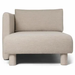Canapé Dase bouclé méridienne gauche | Beige