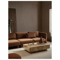 Canapé Dase velours module droit | Marron