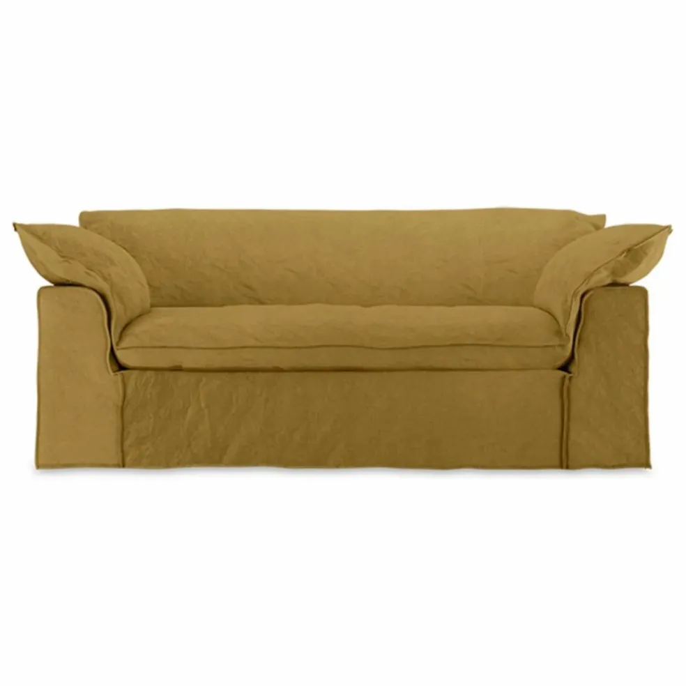 Canapé en lin 2 places Nomad | Ocre