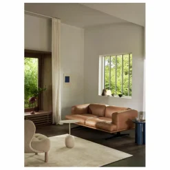 Canapé Inland AV22 en cuir noble | Cognac