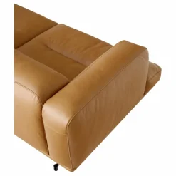 Canapé Inland AV22 en cuir noble | Cognac