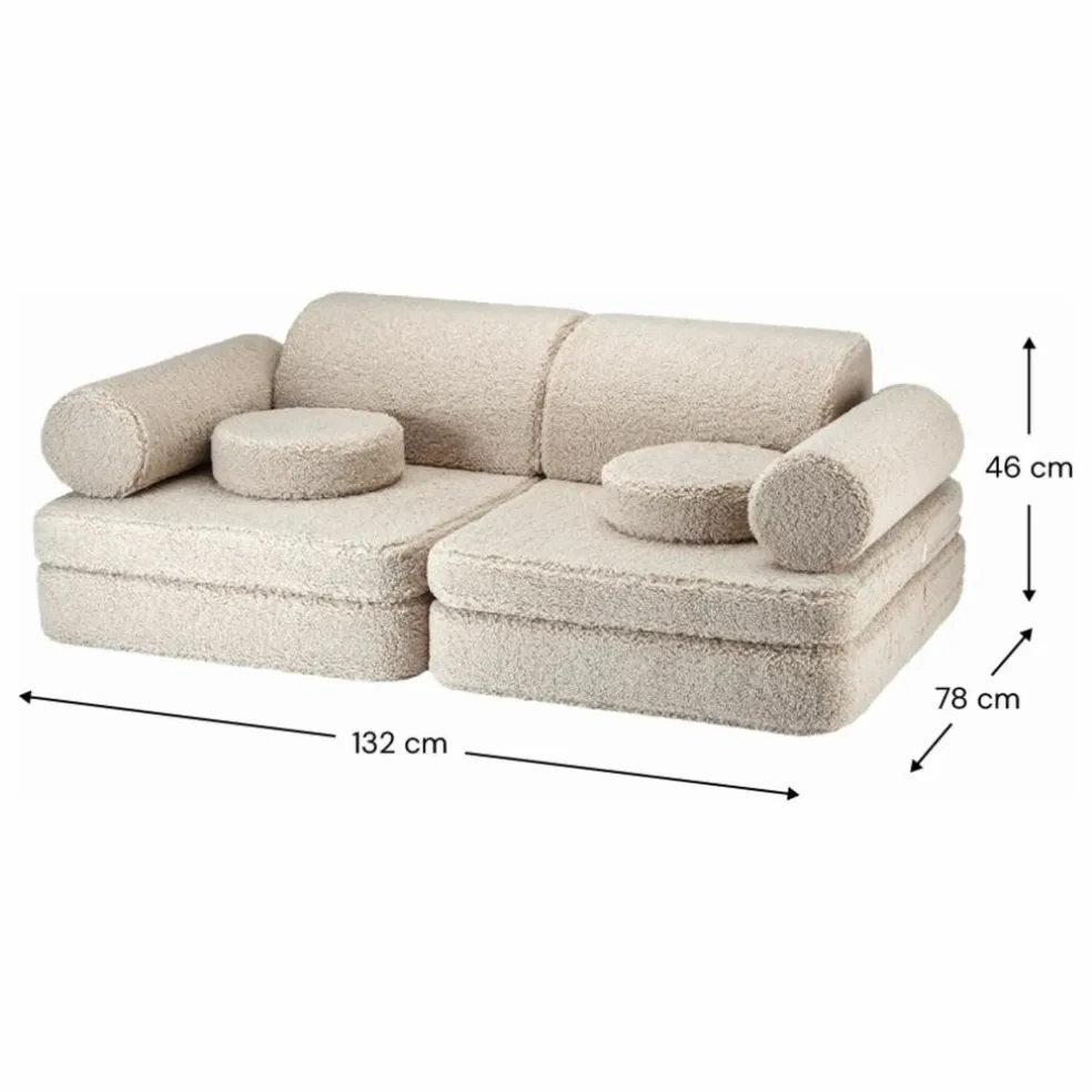 Canapé modulable en teddy | Beige
