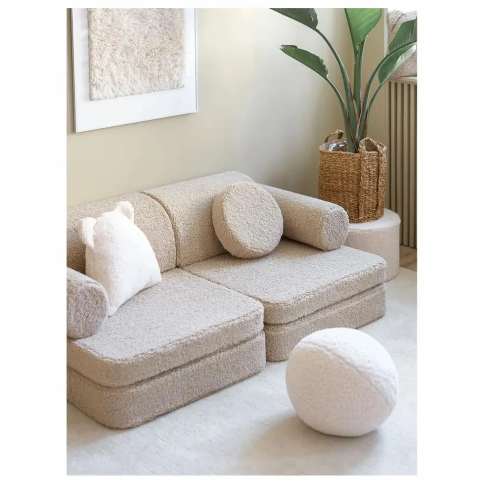 Canapé modulable en teddy | Beige