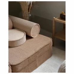 Canapé modulable en velours côtelé | Marron clair