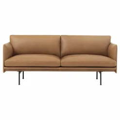 Canapé Outline en cuir 2 places | Cognac