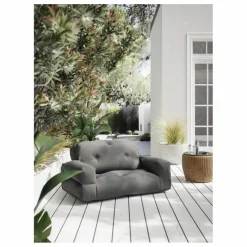 Canapé-pouf outdoor | Gris foncé