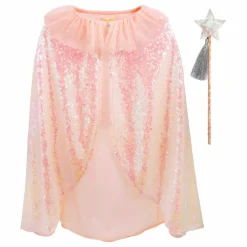 Cape à sequins et sa baquette magique | Rose