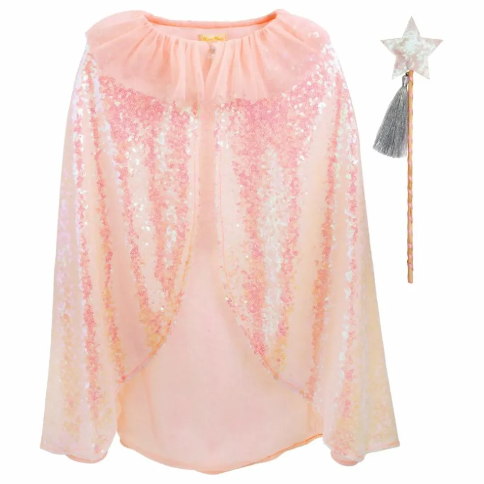Cape à sequins et sa baquette magique | Rose