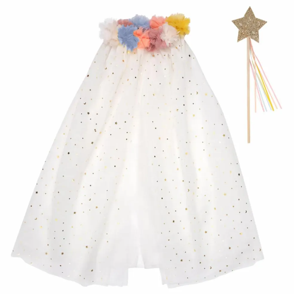 Cape avec collier pompon