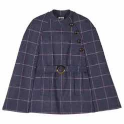 Cape Clery Carreaux Laine | Violet