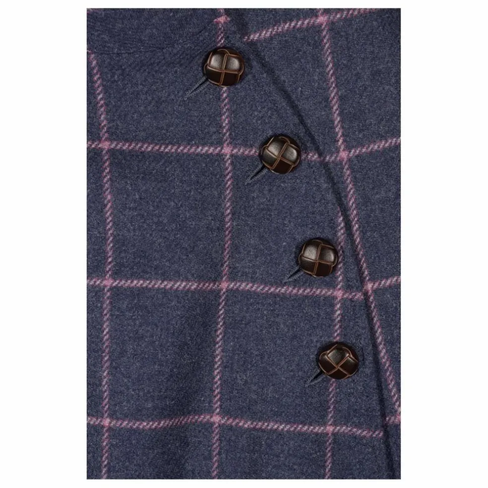 Cape Clery Carreaux Laine | Violet