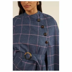 Cape Clery Carreaux Laine | Violet