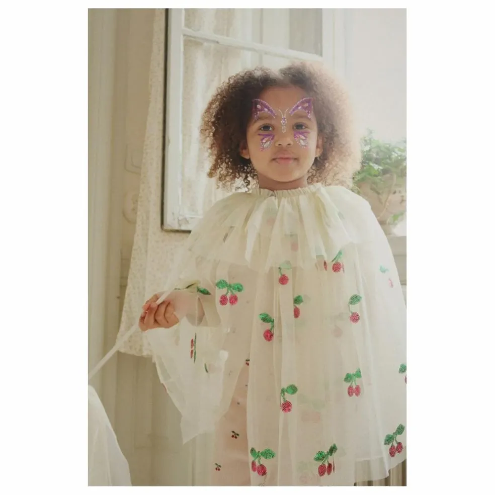 Cape et baguette Cherry | Blanc