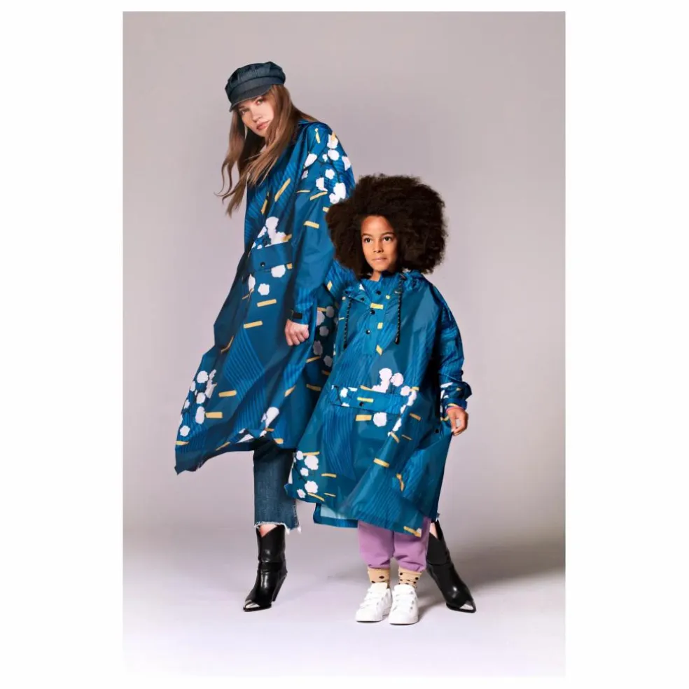Cape Imperméable Japanese Blossom - Collection Enfant | Bleu