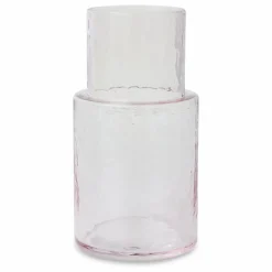 Carafe en verre Tube | Rose transparent