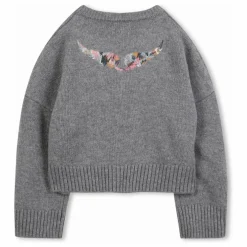 Cardigan Ailes Laine | Gris chiné