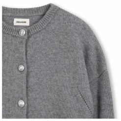 Cardigan Ailes Laine | Gris chiné