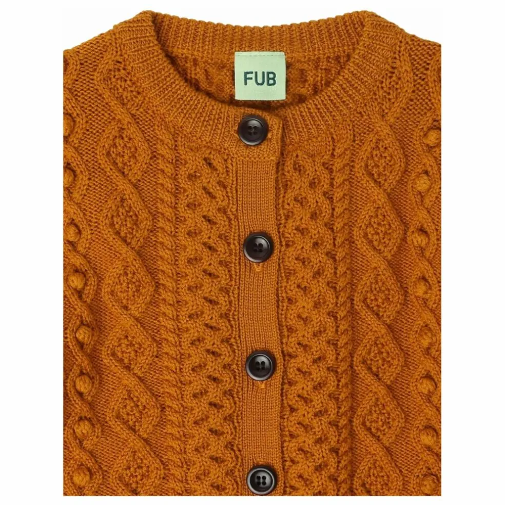 Cardigan Aran Laine de Mérinos | Rouille