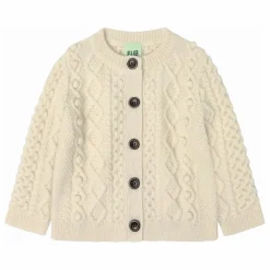 Cardigan Aran Laine de Mérinos Bébé | Ecru