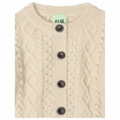 Cardigan Aran Laine de Mérinos Bébé | Ecru