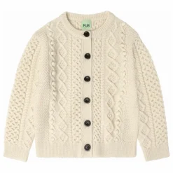 Cardigan Aran Laine de Mérinos | Ecru