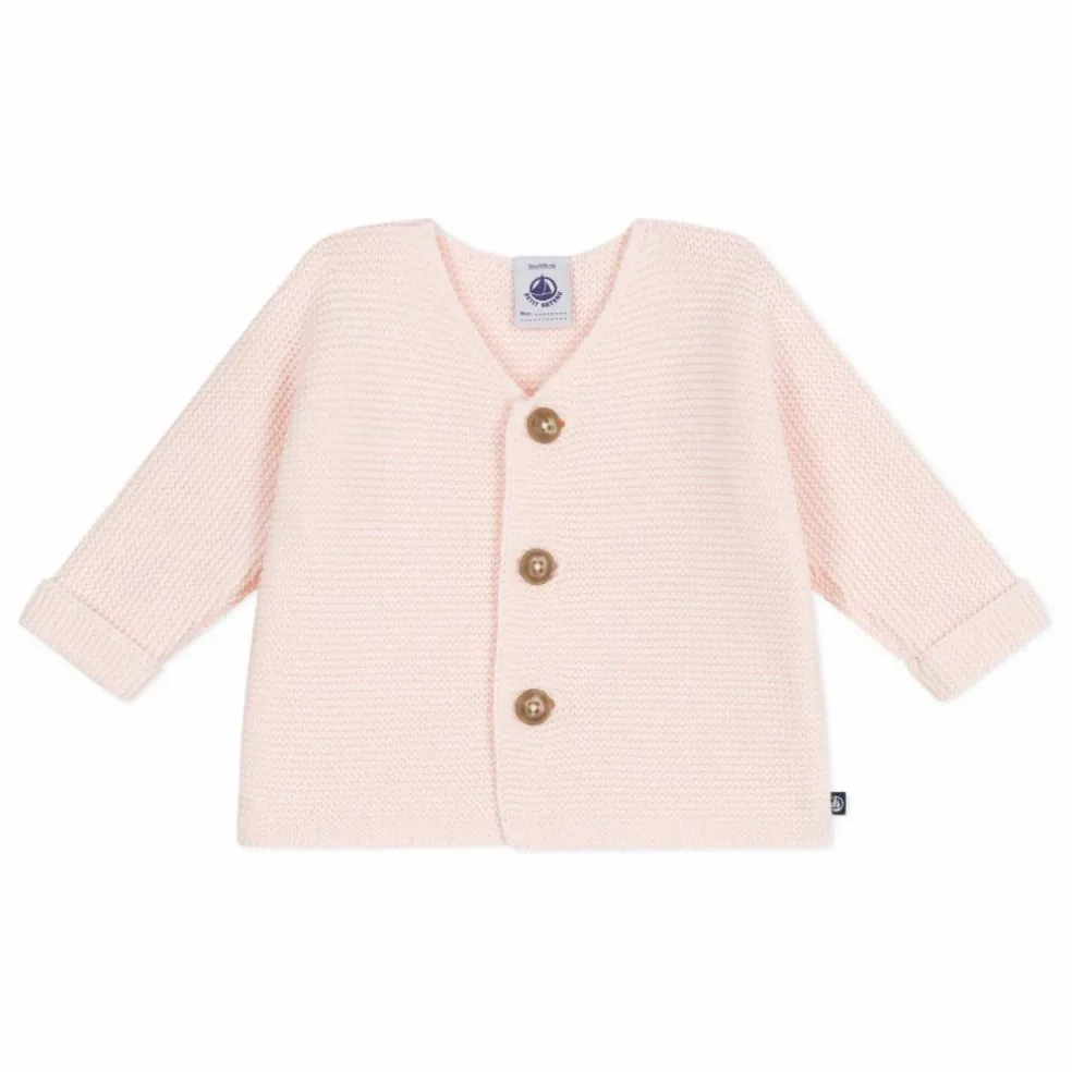 Cardigan Barby Coton Bio | Rose poudré