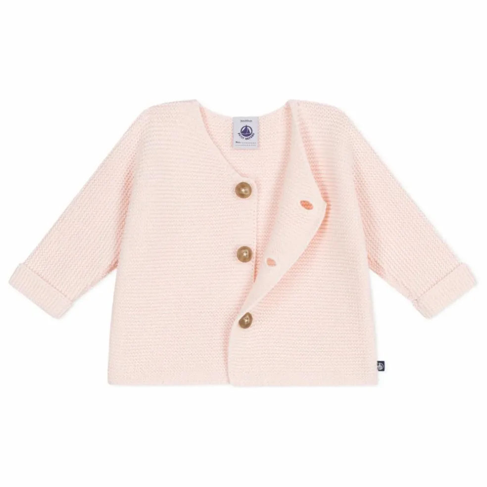 Cardigan Barby Coton Bio | Rose poudré