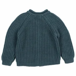 Cardigan Bébé Coton Bio | Bleu canard