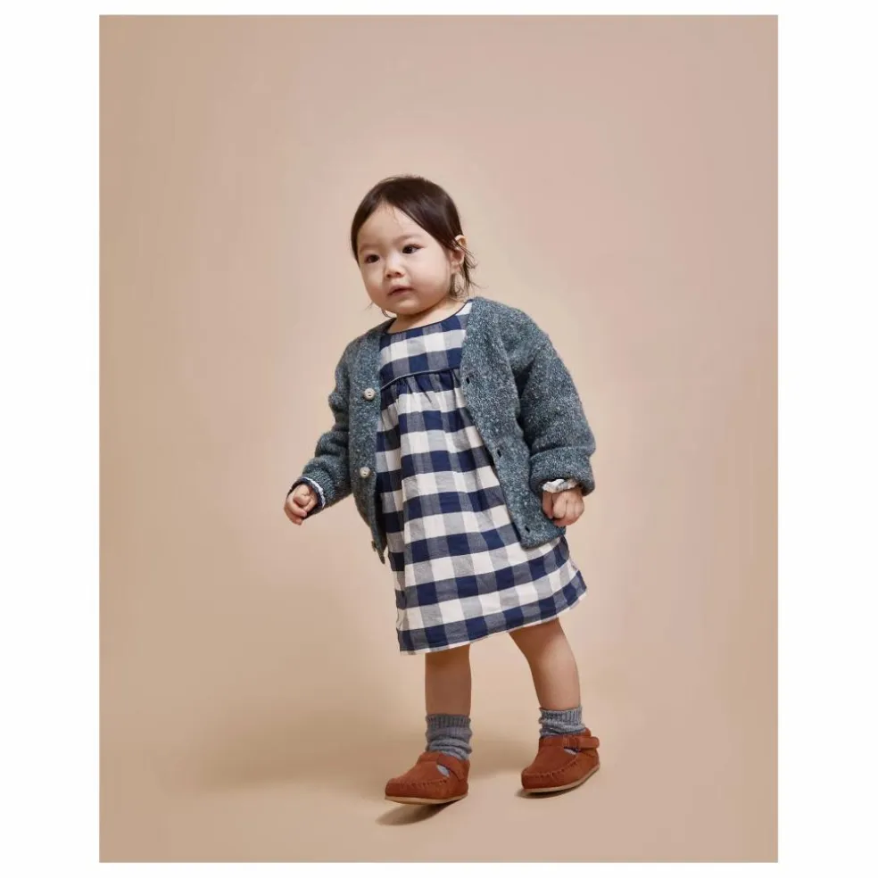 Cardigan Bébé Fibres Recyclées | Vert Cèdre